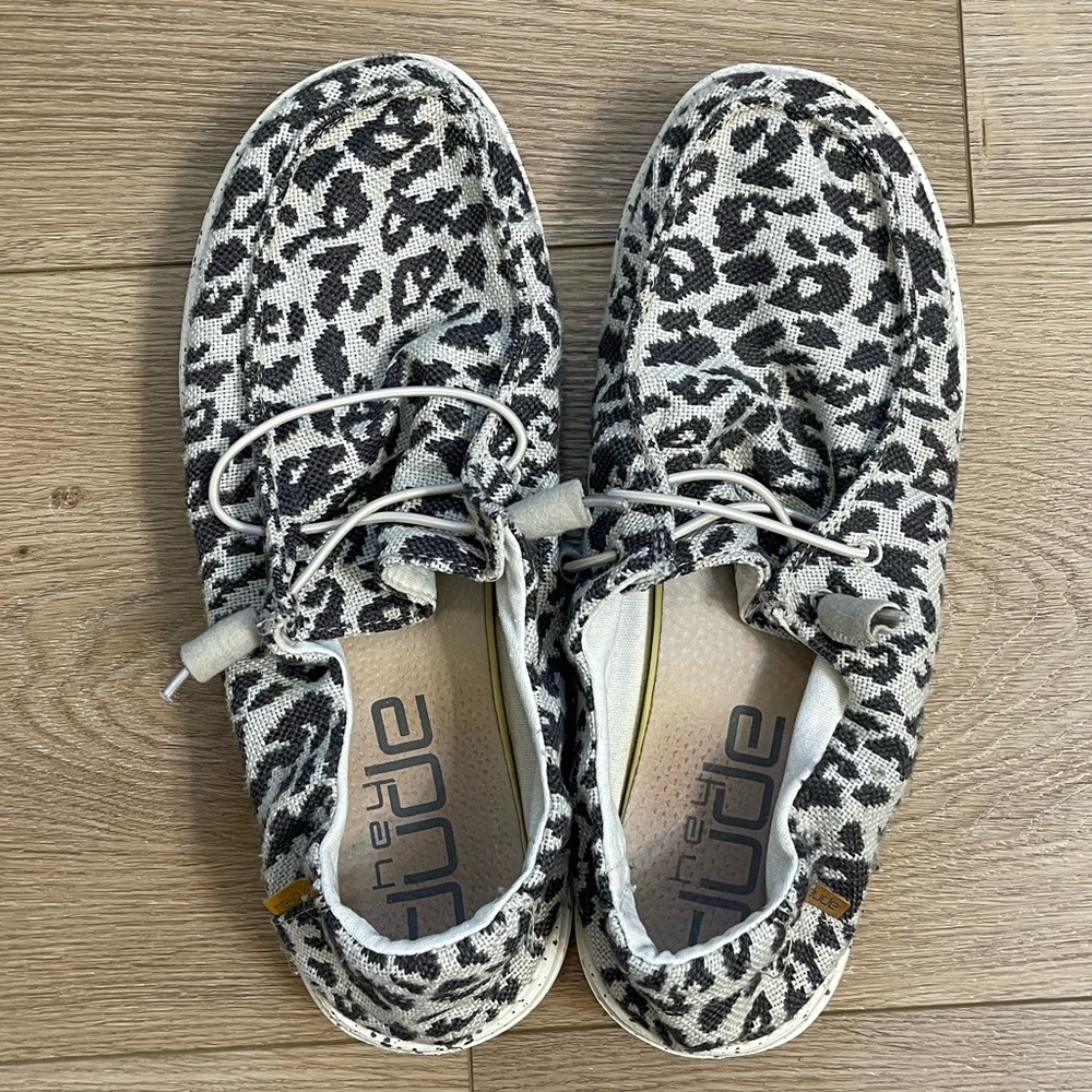 Hey Dude Wendy Woven Gray Cheetah